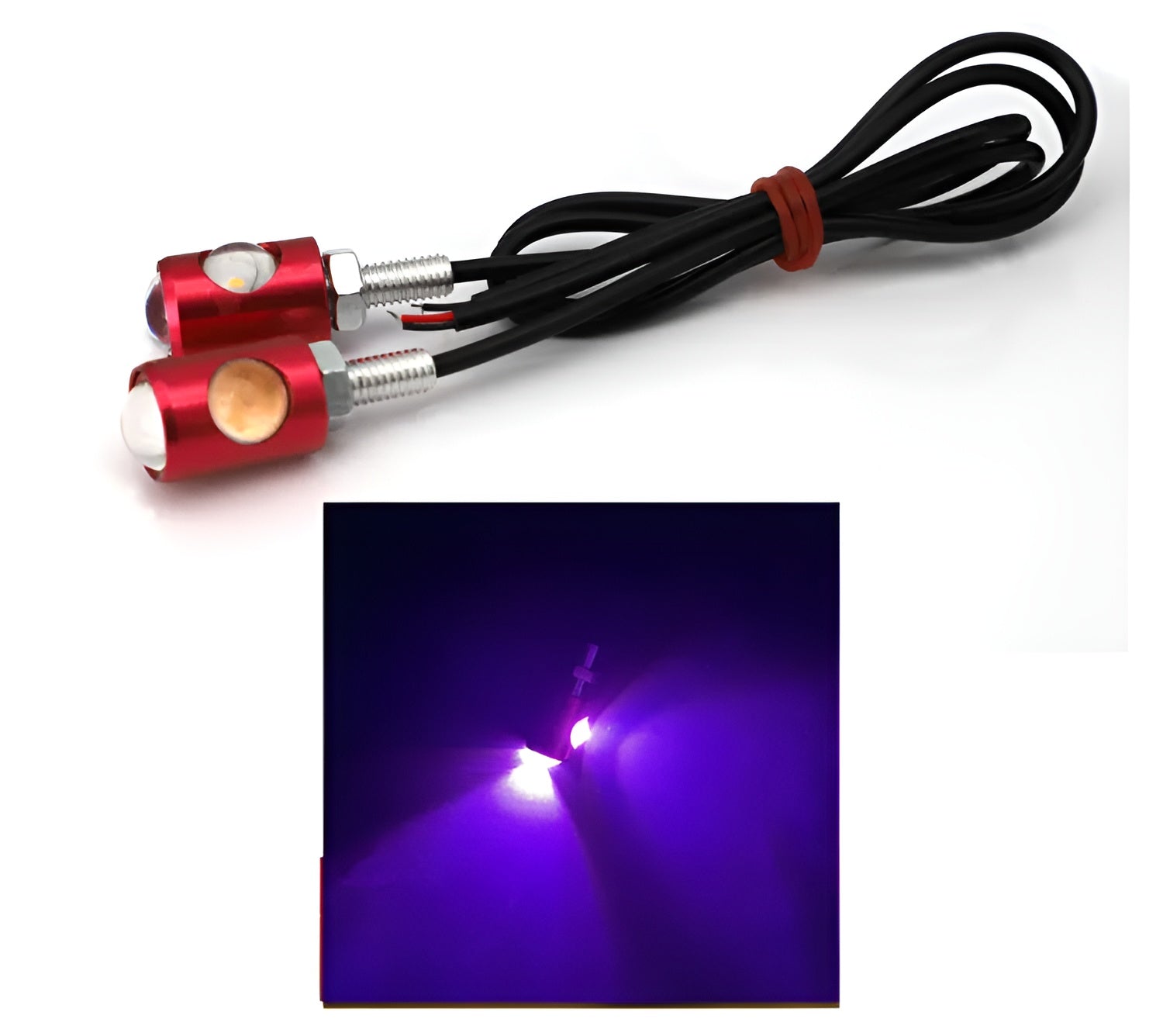 Mini LED 1 pair 2 indicator Motorcycle Side Mini LED indicator light Super Bright LED ValueKartPk