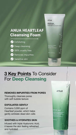 ANUA Heartleaf Quercetinol Pore Deep Cleansing Foam (150ml) ValueKartPk