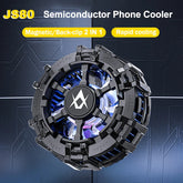 JS80 Mobile Phone Cooler Magnetic/Back Clip 2 in 1 Semiconductor Cooling Fan For IPhone Android Cool Radiator (Random Color) ValueKartPk