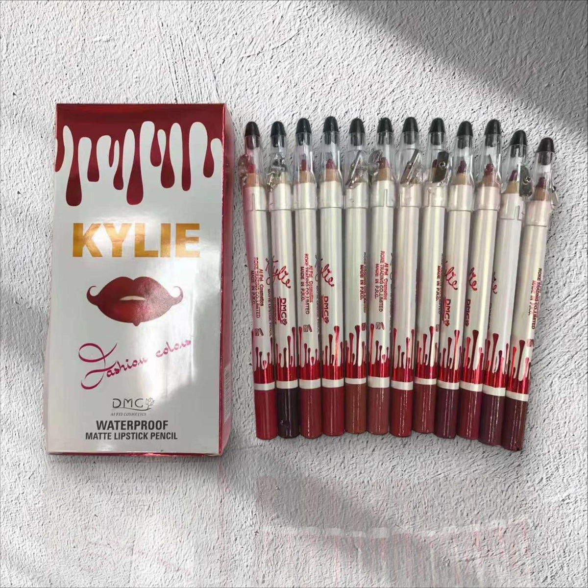 Kyle lipstick pencil 12 pcs Lip Liner Pencil Set, Waterproof Long Lasting Makeup Lipliner Pen Set for Women Lady ValueKartPk