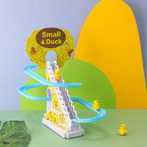 Small Duck Climbing Stairs Toy DIY Racing Track Toy Music Duck Roller Coaster(random color) ValueKartPk