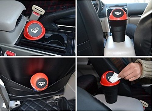 Car Trash Can Organizer Garbage Holder Storage Bag Trash Bin Paper Dustbin (Random Color) ValueKartPk