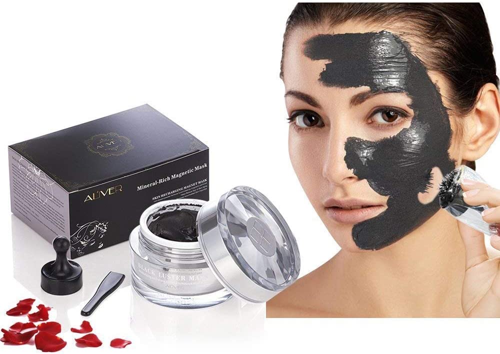 Audala Magnetic Mask Mineral Sea Mud Black Deep Skin Cleanser Face Mask - Moisture Anti ageing Cleaning Facial Pore Reducer and Help Clean Acne - Blackhead -Oil Skin Care ValueKartPk