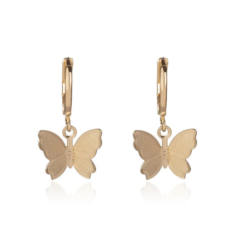 Butterfly Koren earrings | Drop Earrings Simple Butterfly Shape Pendant Dangle Hoop Earring Women Girls ValueKartPk