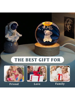 RGB Glowing Crystal Ball Night Light | Warm &amp; Romantic atmosphere for your home and room ValueKartPk