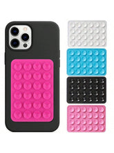 Square Single Side Suction Cups Cell Phone Holder Universal Leather Case Silicone Pad (Random Colour) ValueKartPk