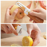 Stainless Steel 2 in 1 Fruit cutting Knife with Peeler For Peeling and Cutting,(random color) ValueKartPk