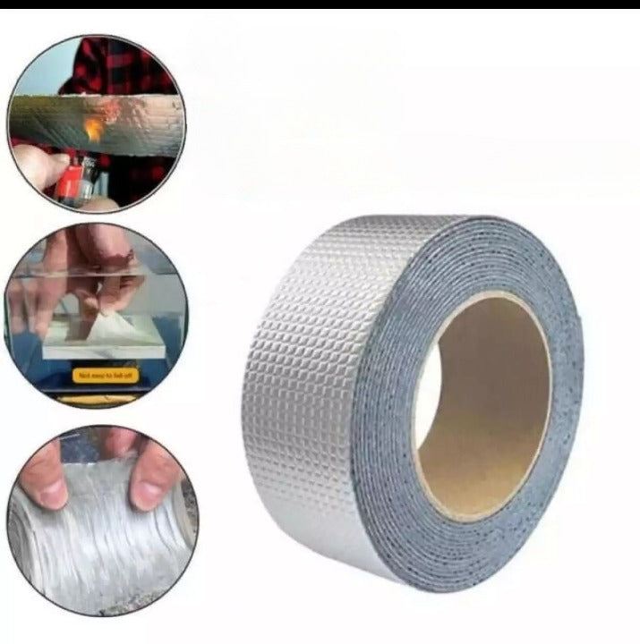 Silver Waterproof Tape Adhesive Duct Tape For Repair Roof (Size: 1 Meter) ValueKartPk