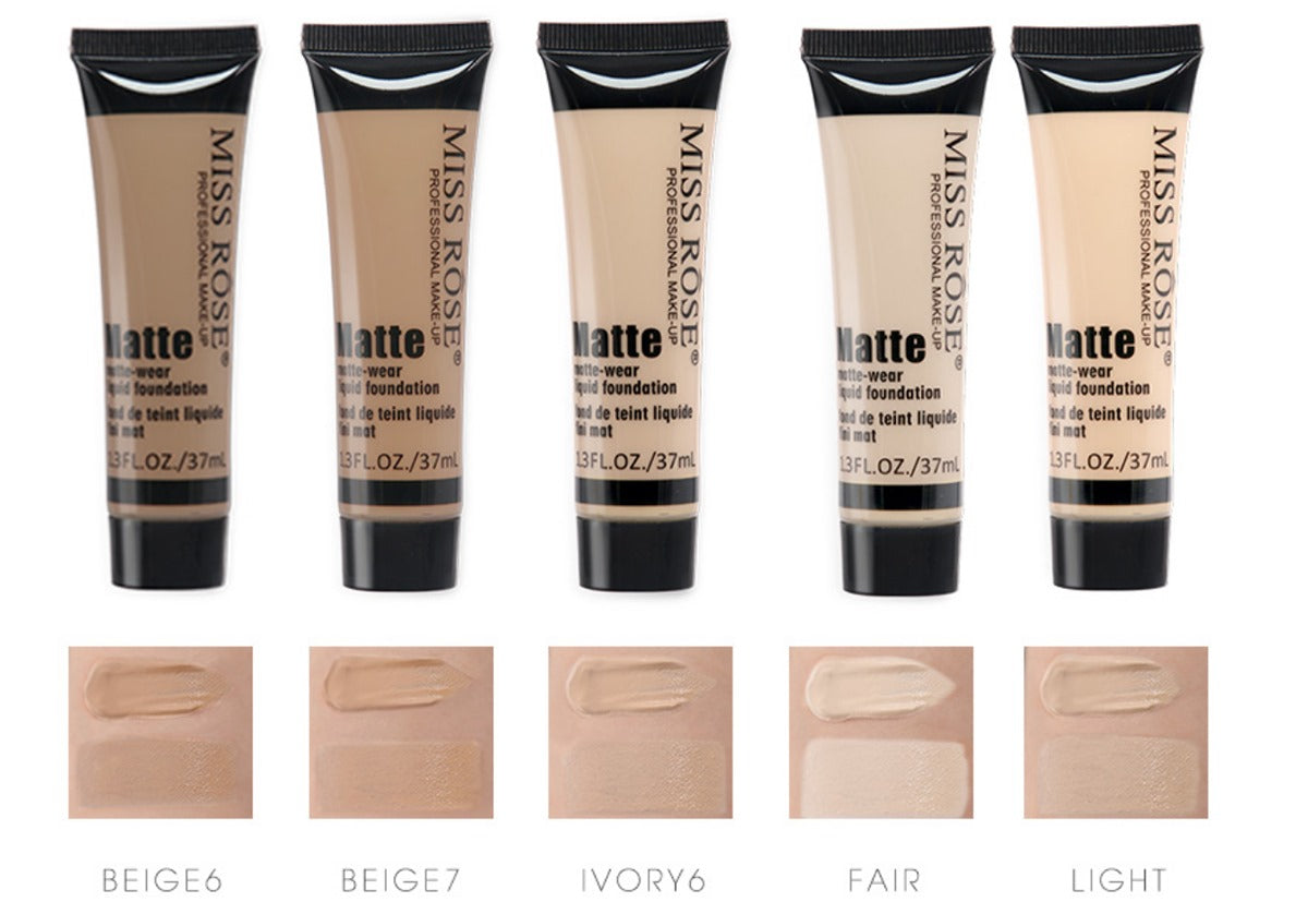 Miss Rose Long Lasting Liquid Full Skin Coverage Soft Matte Foundation 37ml ValueKartPk