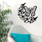 Home Decor 1pc, Modern Butterfly Flower Wooden Wall Art ValueKartPk