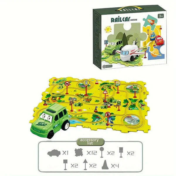 Puzzle Car Tracks &amp; Electric Drive Set ValueKartPk