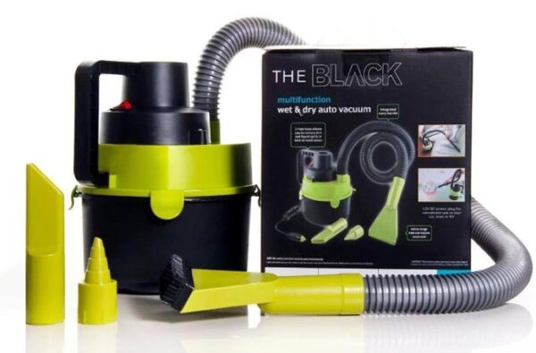 Black Series 12V Car Vacuum Cleaner - Heavy Duty Multifunction Wet And Dry Vacuum Cleaner. ValueKartPk