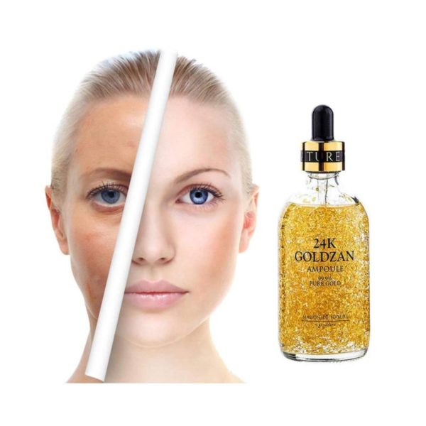 24k Goldzan Ampoule Whitening Serum Nourish The Skin, Soft, Moisturized 100ml ValueKartPk