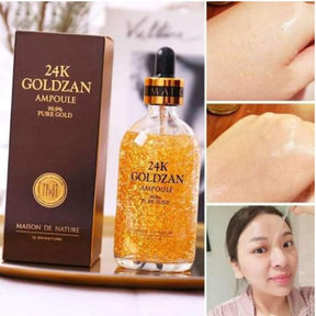 24k Goldzan Ampoule Whitening Serum Nourish The Skin, Soft, Moisturized 100ml ValueKartPk