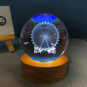 RGB Glowing Crystal Ball Night Light | Warm &amp; Romantic atmosphere for your home and room ValueKartPk