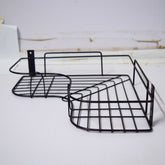 Premium Quality Extra Wide Space Metal Wall Corner Rack for Bathroom and Kitchen Storage ValueKartPk