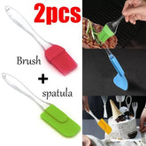 Pack Of 2 - Large Spatula &amp; BBQ Oil Brush ValueKartPk