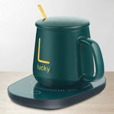 Ceramic Coffee Cup with Automatic Heating Pad | only in green color. ValueKartPk