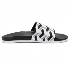 Men Black &amp; White Adilette CF+ Link GR Printed Sliders ValueKartPk