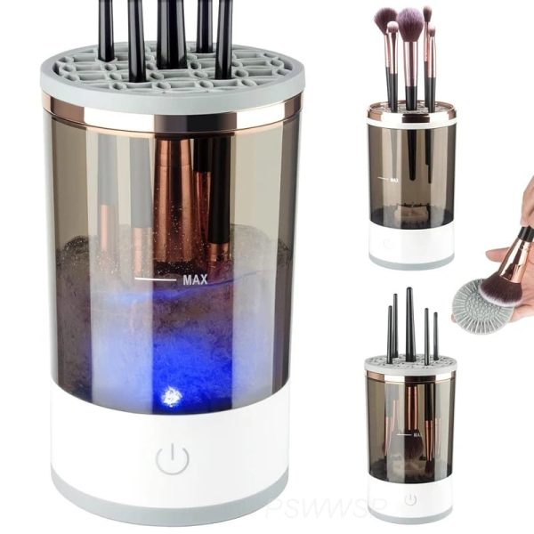 3 In 1 Electric Makeup Brush Cleaner | Automatic Make Up Brush Holder Cleaner Machine ValueKartPk