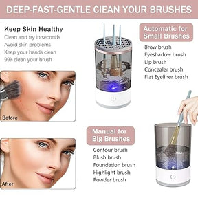 3 In 1 Electric Makeup Brush Cleaner | Automatic Make Up Brush Holder Cleaner Machine ValueKartPk