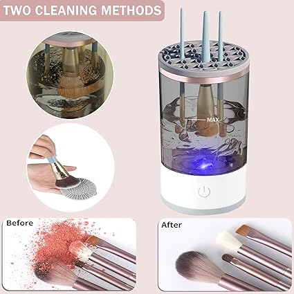 3 In 1 Electric Makeup Brush Cleaner | Automatic Make Up Brush Holder Cleaner Machine ValueKartPk