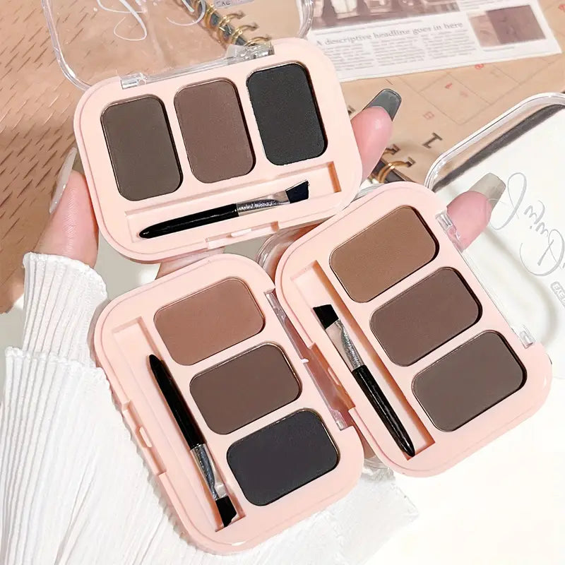 MEIYA EYEBROW POWDER 3 COLORS  Beauty Eyebrow Palette Beauty Eyebrow Palette Brush Inside ValueKartPk