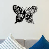 Wall Art Butterfly Flower Wooden Wall Decor ValueKartPk