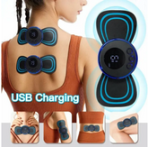 (Box Packing) - Mini Body Massager Pulse Neck Pain Relief EMS Butterfly Body Massager Men &amp; Women ValueKartPk