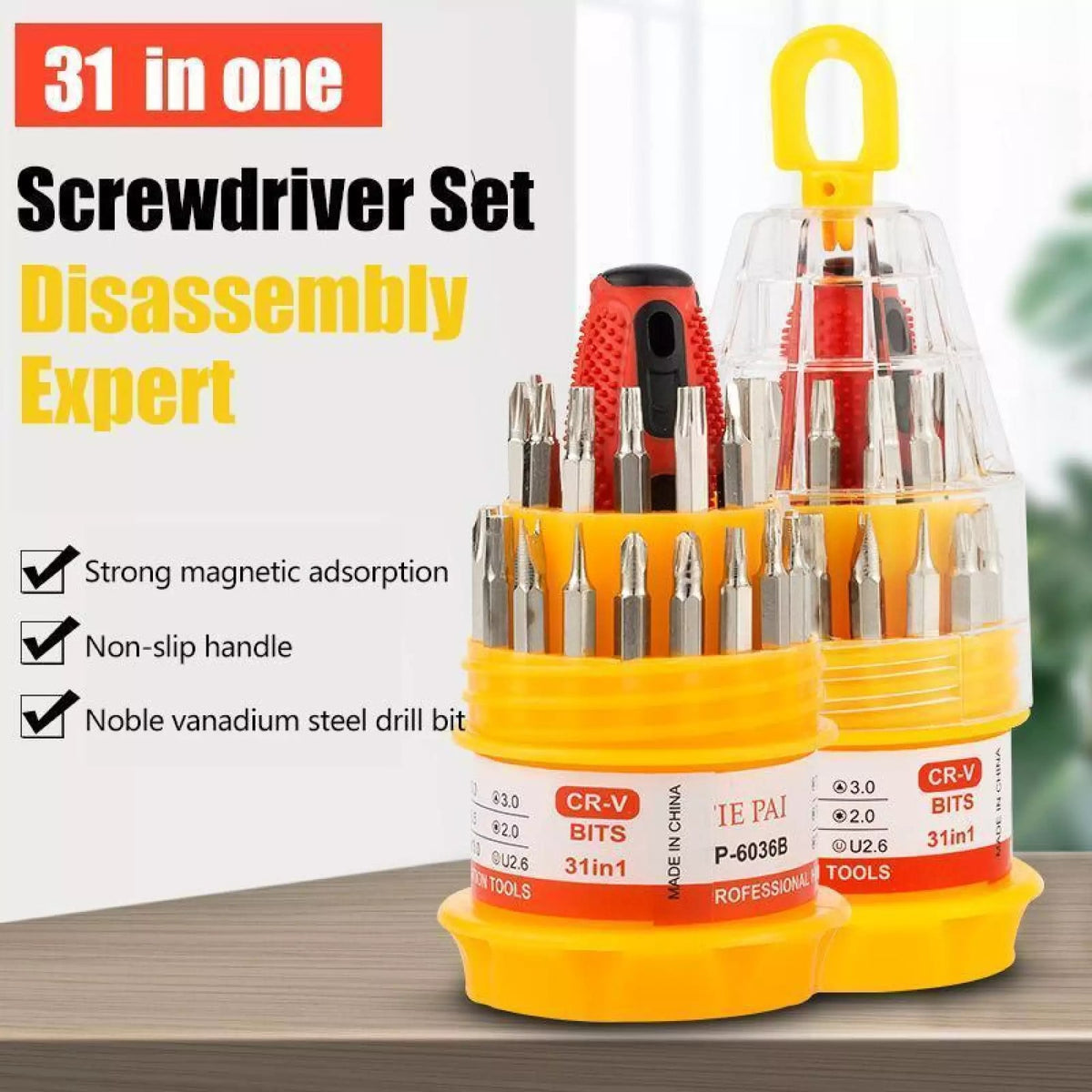 Universal Magnetic Screw Driver Kit 31 In 1 ValueKartPk