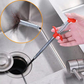 Stainless Steel Hair Catching Drain Cleaner Wire Spring Sink Cleaning Stick (90cm) ValueKartPk