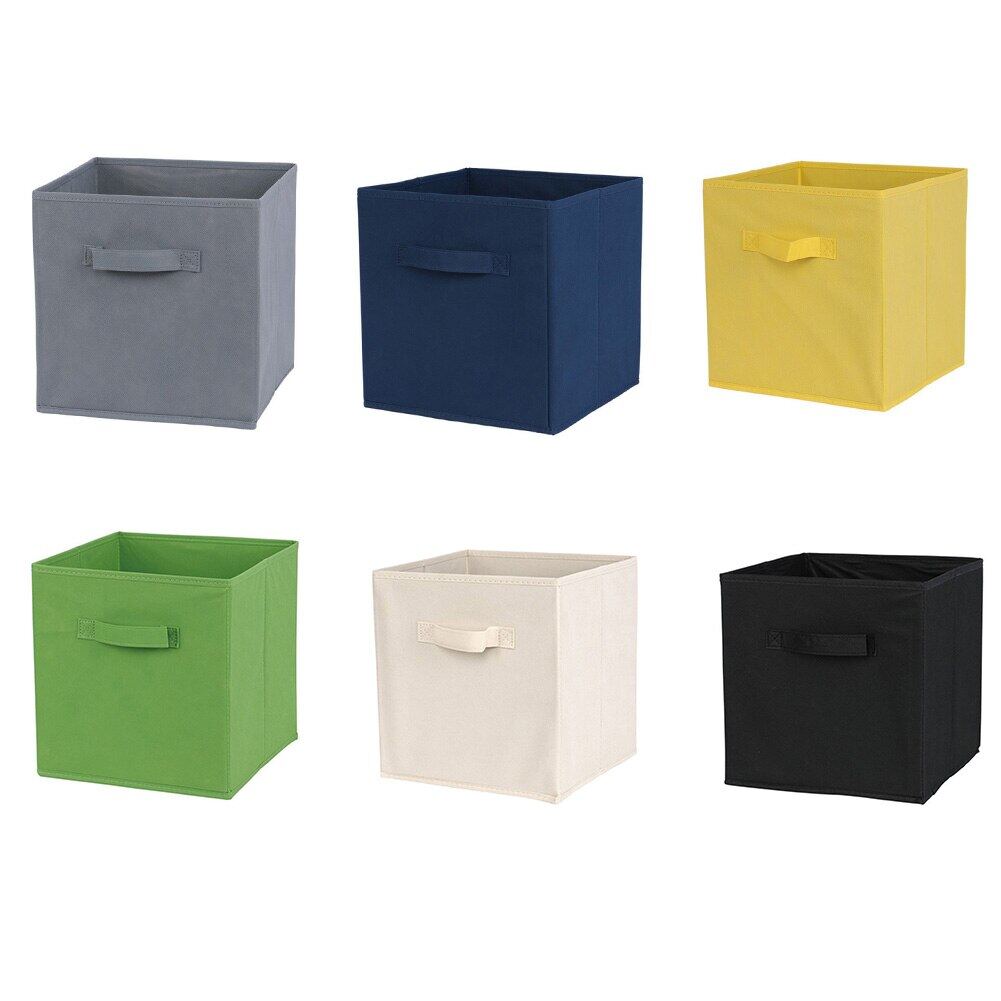 Foldable Storage Cubes Organizer Basket Storage Boxes Storage Container with Handles for Travel Moving Toy Storage Box (Random Color) ValueKartPk