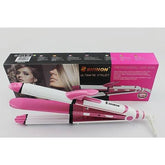 SHINON 3 IN 1 HAIR STRAIGHTENER, HAIR CURLER &amp; HAIR CRIMPER ValueKartPk