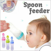 Silicone Baby Spoon Feeder Bottle Feeding (Random Color) ValueKartPk