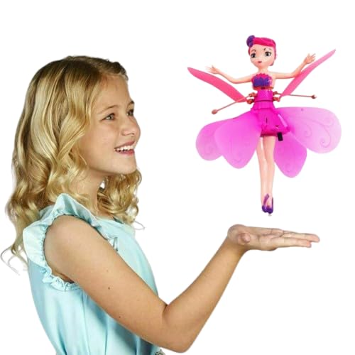 Magical Flying Fairy Doll,Hand Sensor Control, USB Powered Magic Flying Fairy, Sky Dancers Flying Toy,Glitter Flying Princess Doll Indoor, Fairy Doll for Girls Boys (Random Color) ValueKartPk