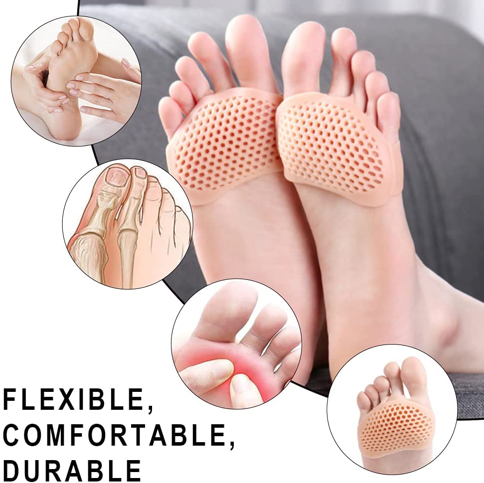 Silicone Gel Half Toe Heel Sleeve | Forefoot Insole Shoes Pain Relief Pads for Men and Women ValueKartPk