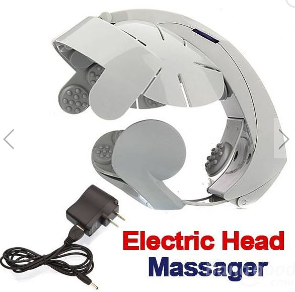 Electromagnet Electric Head Massager Digital Treatment Vibration Head Helmet Health Spa Brain pstress Pain Relief Massage Relax Easy Acupuncture Point ValueKartPk