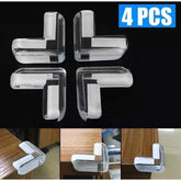 Set Of 4 Clear Safety Soft Plastic Table Desk Corner Guard Protector ValueKartPk