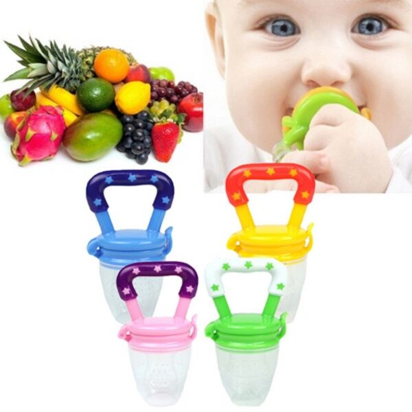 Baby Solid Baby Fruit Pacifier Fresh Fruit Feeder Infant Teething Toy Nibbler Teether Pacifier Safe Silicone Pacifier (random color) ValueKartPk