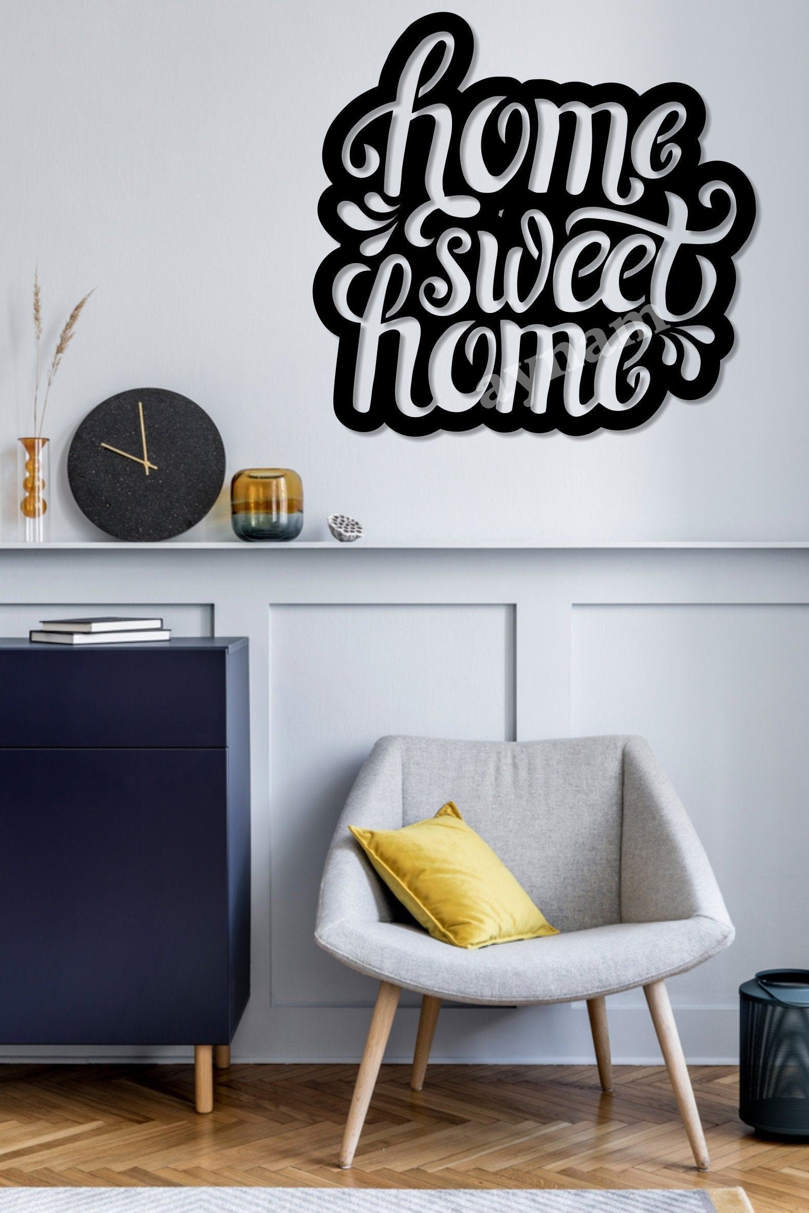 Home Decor Home Sweet Home Sign Wooden Wall Art ValueKartPk