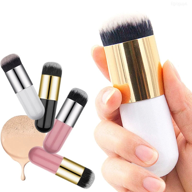 Chubby Pier Foundation Brush Flat Cream Makeup Brushes Professional Cosmetic Makeup Brush - 1 Pcs ValueKartPk