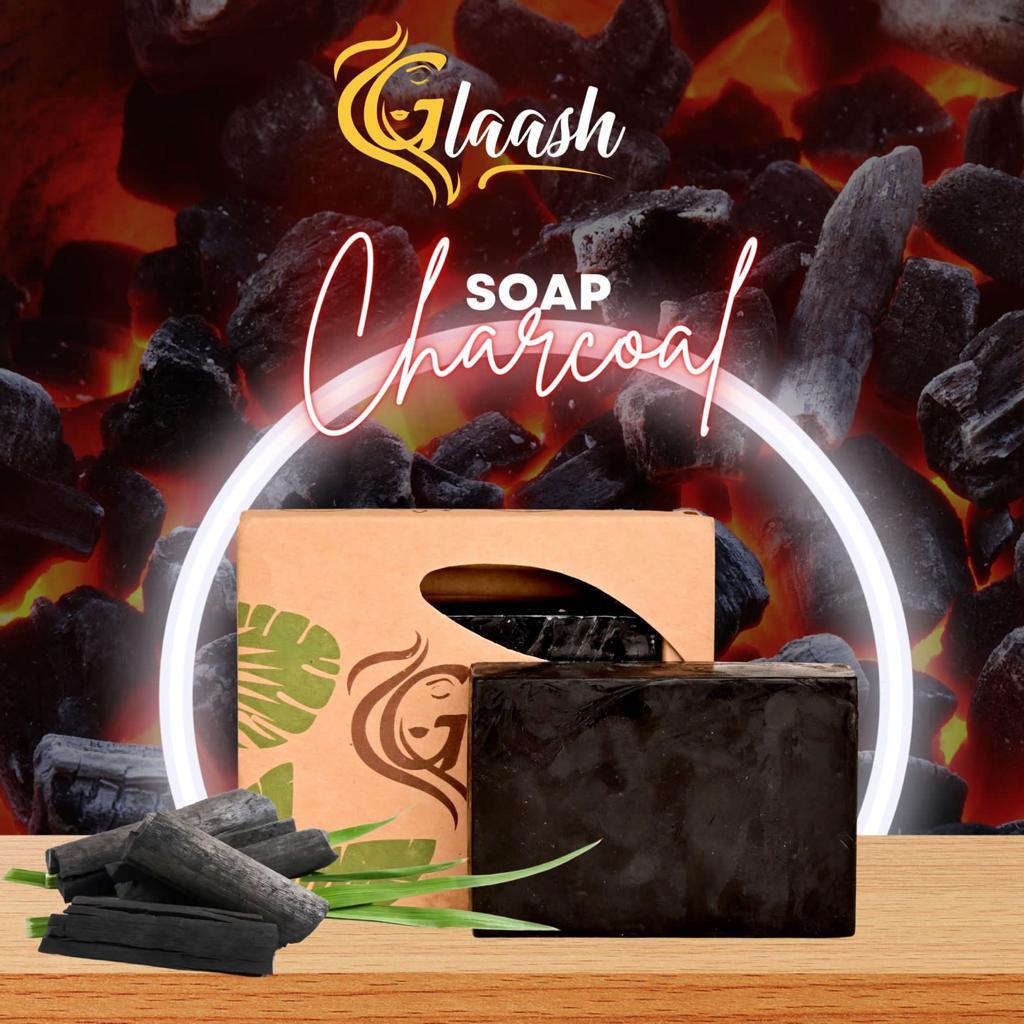 GLAASH CHARCOAL ORGANIC SOAP BAR 100GM ValueKartPk