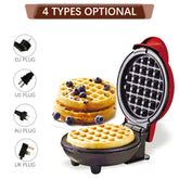 Mini Waffle Maker Breakfast Machine Non Stick Easy Clean  (random color ) ValueKartPk