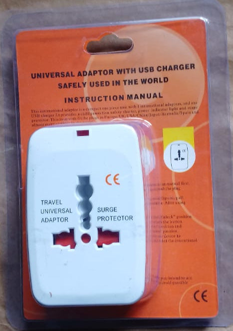 Travel Universal Surge Adaptor Protector With USB Charger ValueKartPk