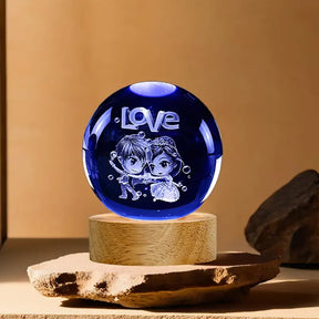 RGB Glowing Crystal Ball Night Light | Warm &amp; Romantic atmosphere for your home and room ValueKartPk