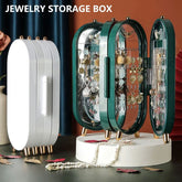 Screen Folding Jewelry Box | Jewelry Cabinet Organizer with Mirror (Random Color) ValueKartPk