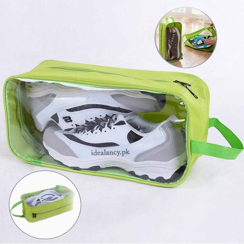 Under Bed Shoe Organizer Bag Clear Light Zip (1 Pairs) | Random color. ValueKartPk