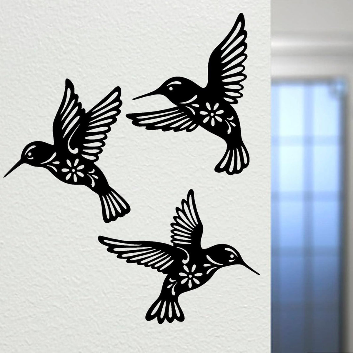 Wall Art Humming Birds 6pcs Wooden Wall Decor ValueKartPk