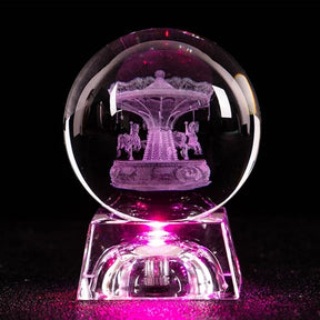 RGB Glowing Crystal Ball Night Light | Warm &amp; Romantic atmosphere for your home and room ValueKartPk