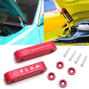 Car Hood Spacer Riser Kit | Vehicle Hood Bonnet Vent Space Modification Kit, Aluminium Alloy Billet ValueKartPk